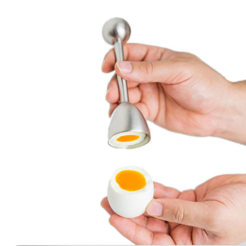 Egg Separator Tool - ที่เปิดฝาปิดด้านบนแบบปลอกหุ้มไข่ต้มทำจากสแตนเลสอุปกรณ์ใบมีดอะไหล่อุปกรณ์ที่ใช้ในครัว