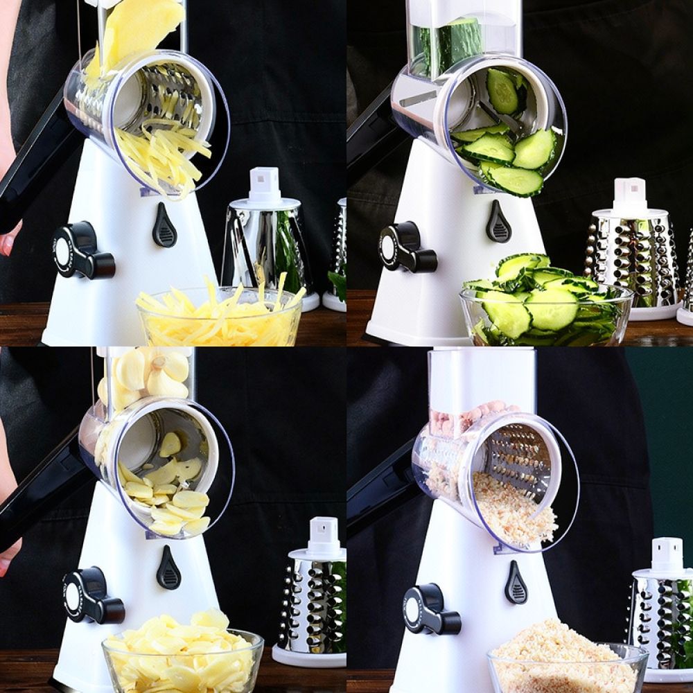 Kitchen Helper Gadgets - เครื่องหั่นผักแบบหมุน เครื่องขูด เครื่องสไลด์ผักแบบใช้มือ อุปกรณ์ครัวสำหรับสลัด มันฝรั่ง แครอท