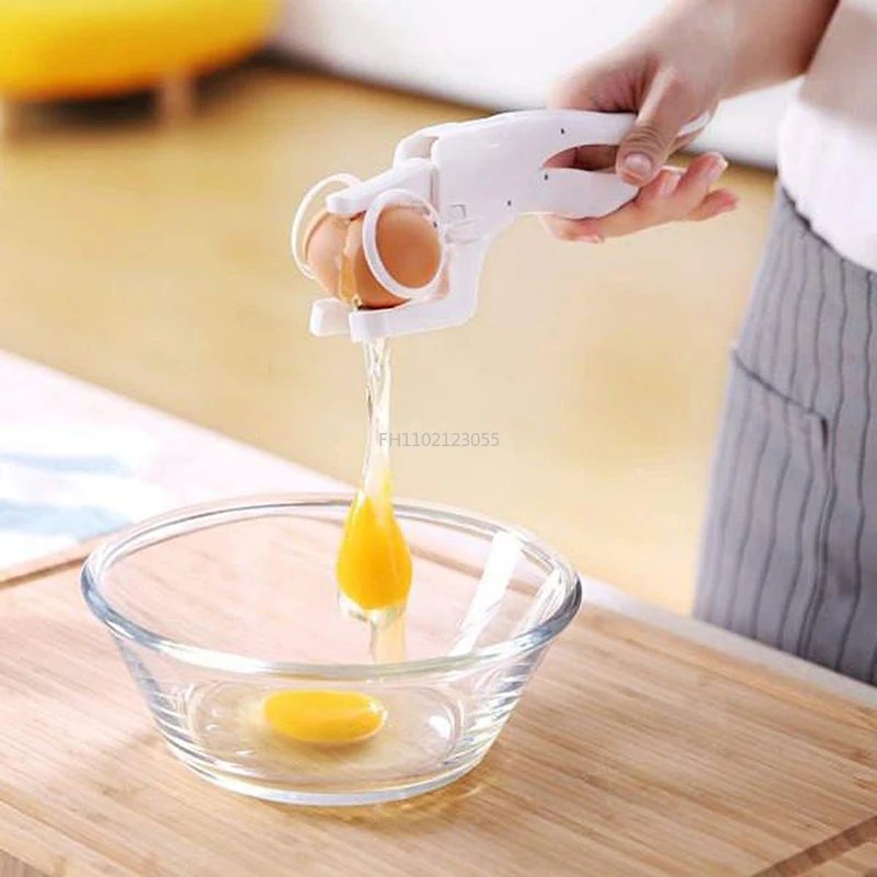 Egg Separator Tool - ที่เปิดไข่แบบมือถืออเนกประสงค์ เครื่องมือครัวสำหรับแยกไข่ แยกเปลือกไข่ได้ง่ายและรวดเร็ว