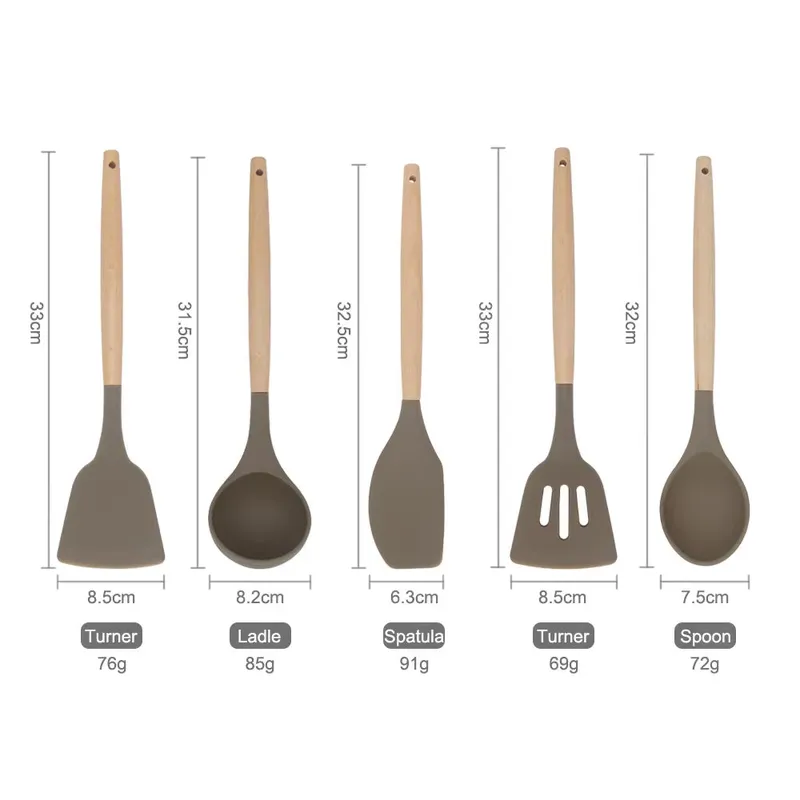 ชุดเครื่องครัวซิลิโคน 5 ชิ้น ส - Kitchen Gadgets New Products บทวิจารณ์และราคา