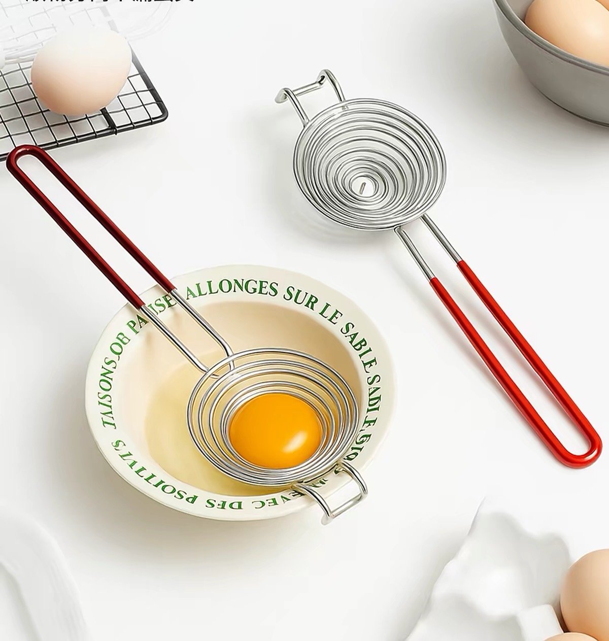 เครื่องแยกไข่ขาว สแตนเลส เกรดอ - Egg Separator Tool บทวิจารณ์และราคา