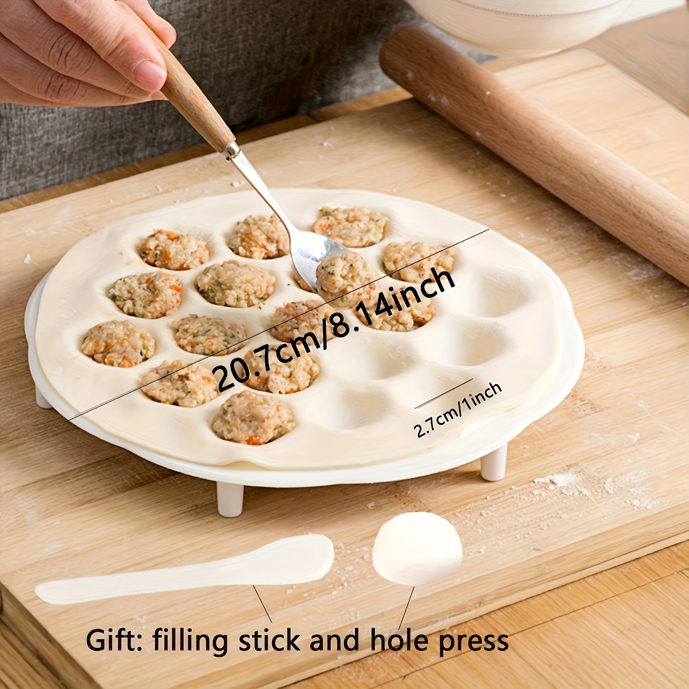 1ชิ้น-แม่พิมพ์เกี๊ยวจีนแบบง่าย - Kitchen Gadgets Dumpling Maker บทวิจารณ์และราคา