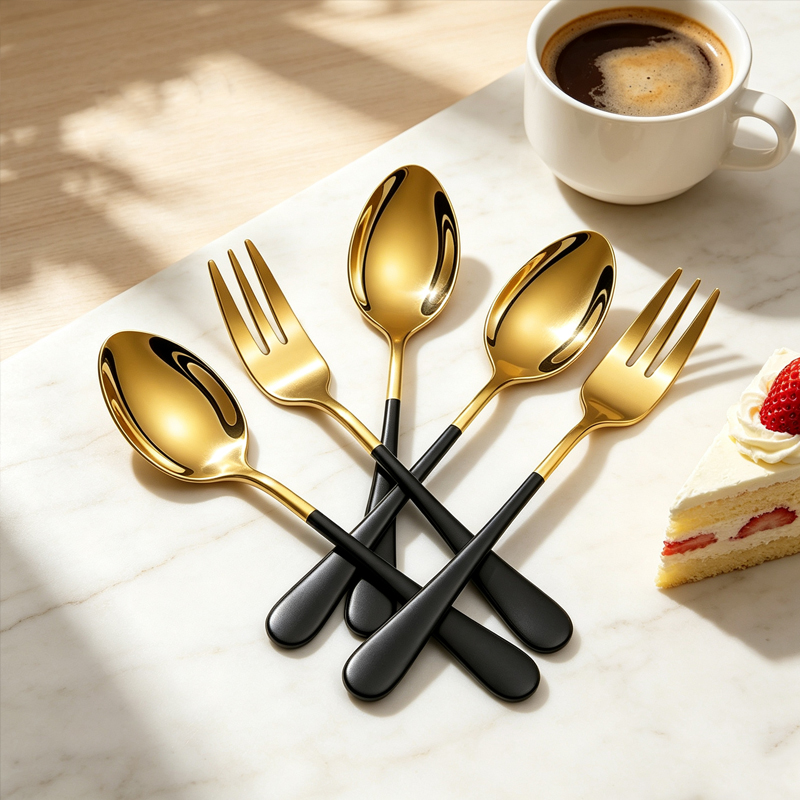ชุดอุปกรณ์รับประทานของหวานสีทอ - Kitchen Gadgets Gold บทวิจารณ์และราคา