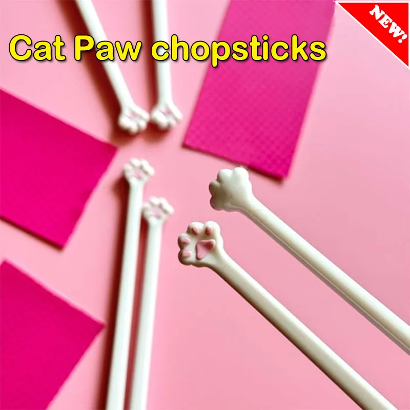 1 คู่ Cat PAW ตะเกียบสําหรับเด - Kitchen Helper Gadgets บทวิจารณ์และราคา