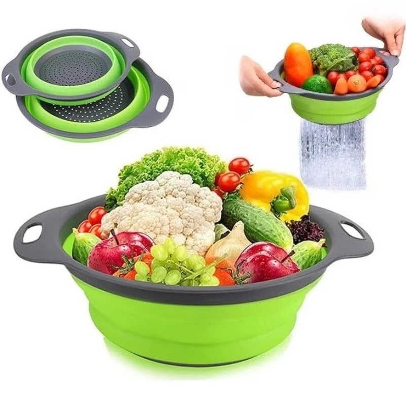 ตะกร้ากรองซิลิโคนแบบพับได้ 1 ช - Kitchen Gadgets Organizer บทวิจารณ์และราคา